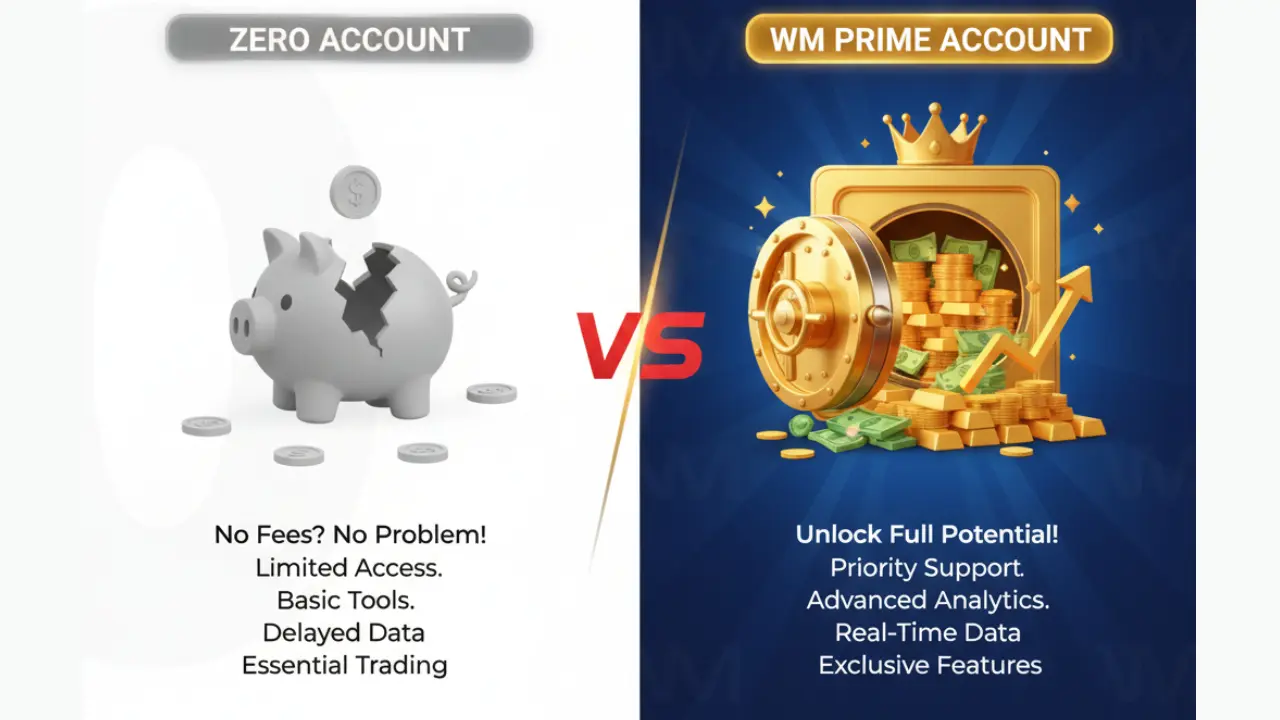 تفاوت حساب زیرو و پرایم در WM Market